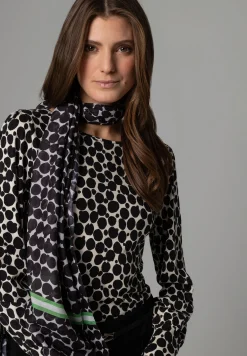 Outlet Schal, großer Tupfen-Print, /weiß, Frühjahrs-Kollektion Accessoires