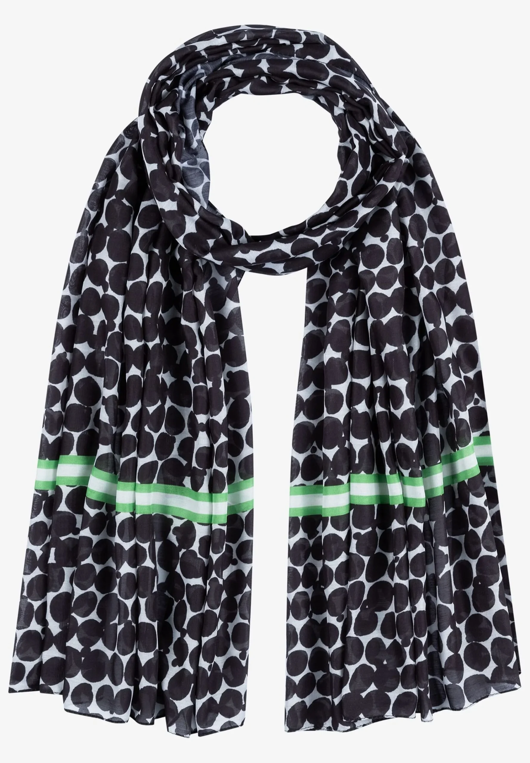 Outlet Schal, großer Tupfen-Print, /weiß, Frühjahrs-Kollektion Accessoires