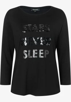 Discount Shirt mit Pailletten-Schriftzug, , Winter-Kollektion T-shirts - Tops