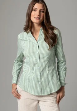 Fashion Streifenbluse, grün/weiß, Frühjahrs-Kollektion Blusen