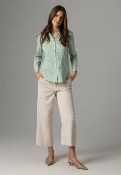 Fashion Streifenbluse, grün/weiß, Frühjahrs-Kollektion Blusen