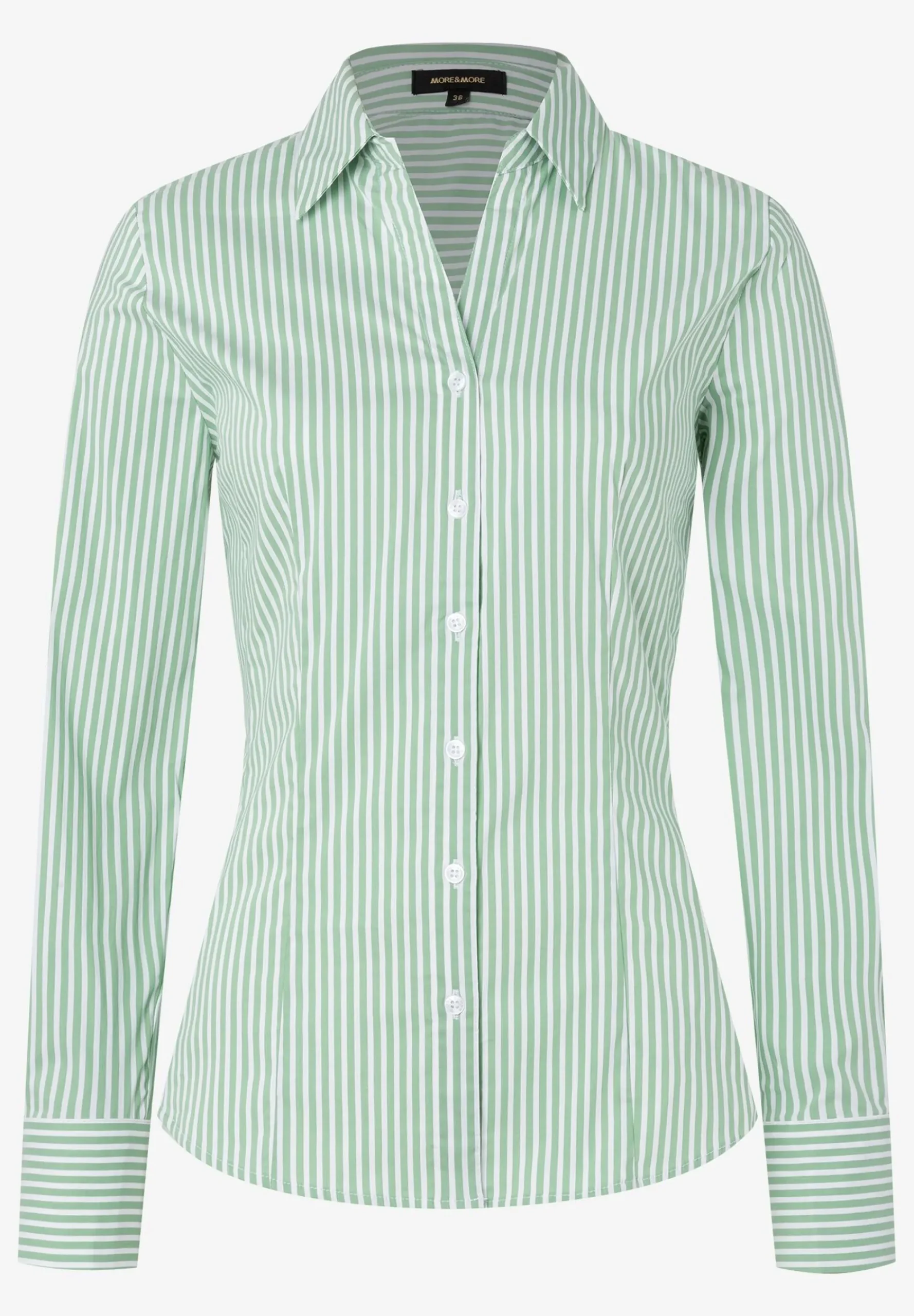 Fashion Streifenbluse, grün/weiß, Frühjahrs-Kollektion Blusen