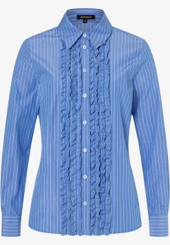 Clearance Streifenbluse mit Rüschen, /weiß, Frühjahrs-Kollektion Blusen