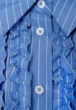 Clearance Streifenbluse mit Rüschen, /weiß, Frühjahrs-Kollektion Blusen