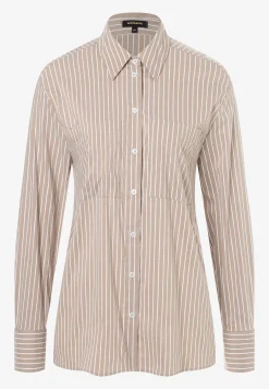 Discount Streifenbluse, taupe/weiß, Herbst-Kollektion Blusen