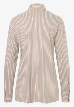 Discount Streifenbluse, taupe/weiß, Herbst-Kollektion Blusen