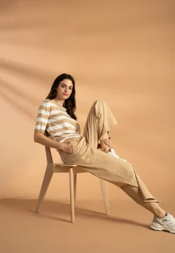 Fashion Streifen-Pullover, /ecru, Frühjahrs-Kollektion Pullover - Strick