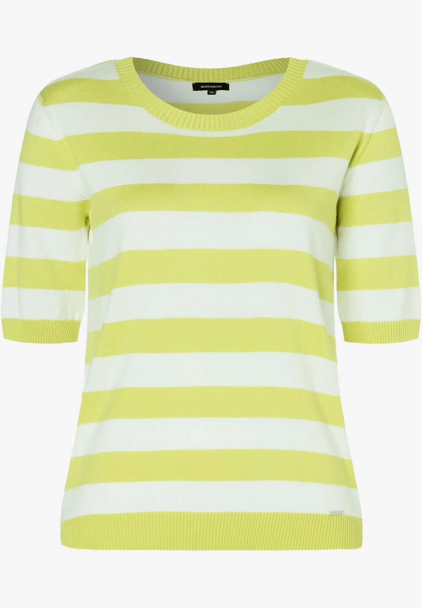Fashion Streifen-Pullover, lime/ecru, Frühjahrs-Kollektion Pullover - Strick