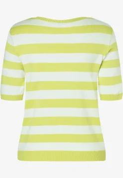 Fashion Streifen-Pullover, lime/ecru, Frühjahrs-Kollektion Pullover - Strick