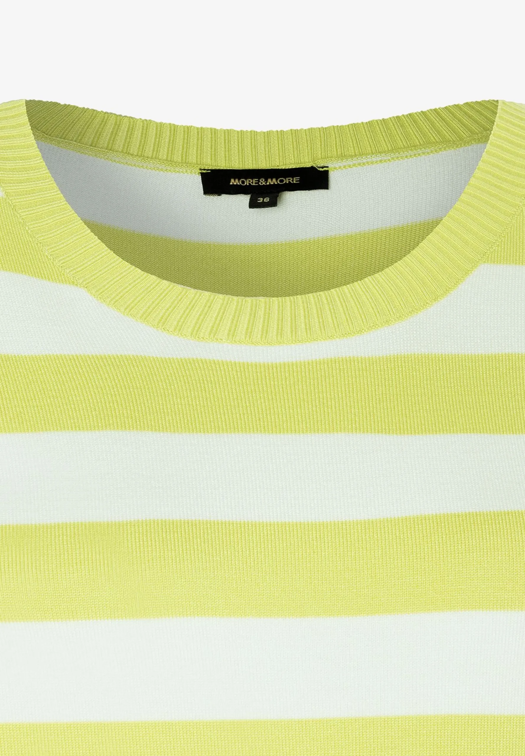 Fashion Streifen-Pullover, lime/ecru, Frühjahrs-Kollektion Pullover - Strick