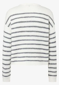 New Streifen-Pullover mit Ziersteinen, Herbst-Kollektion Pullover - Strick