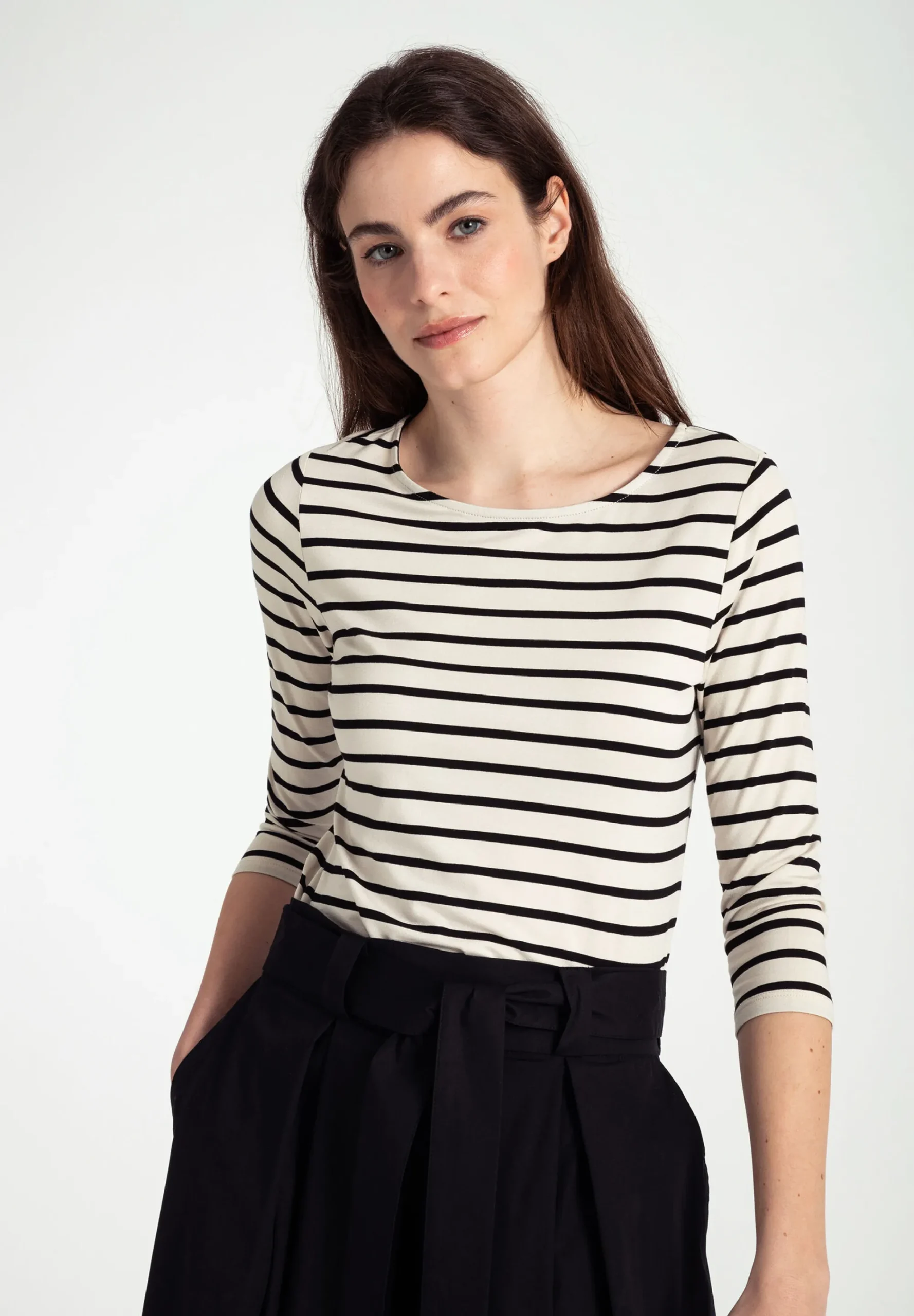 New Streifenshirt, /schwarz, Frühjahrs-Kollektion T-shirts - Tops