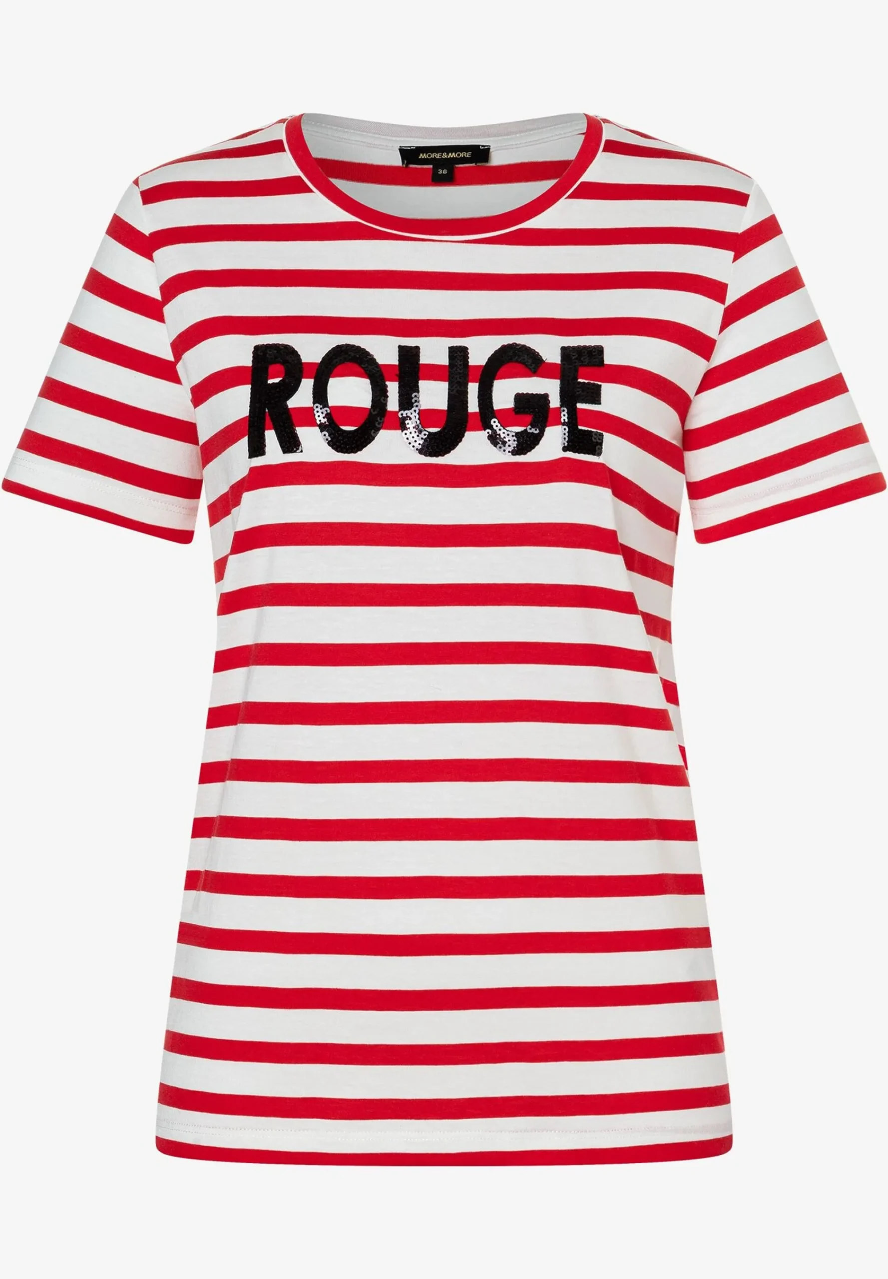 Hot Streifenshirt mit Paillettenschrift, Frühjahrs-Kollektion T-shirts - Tops