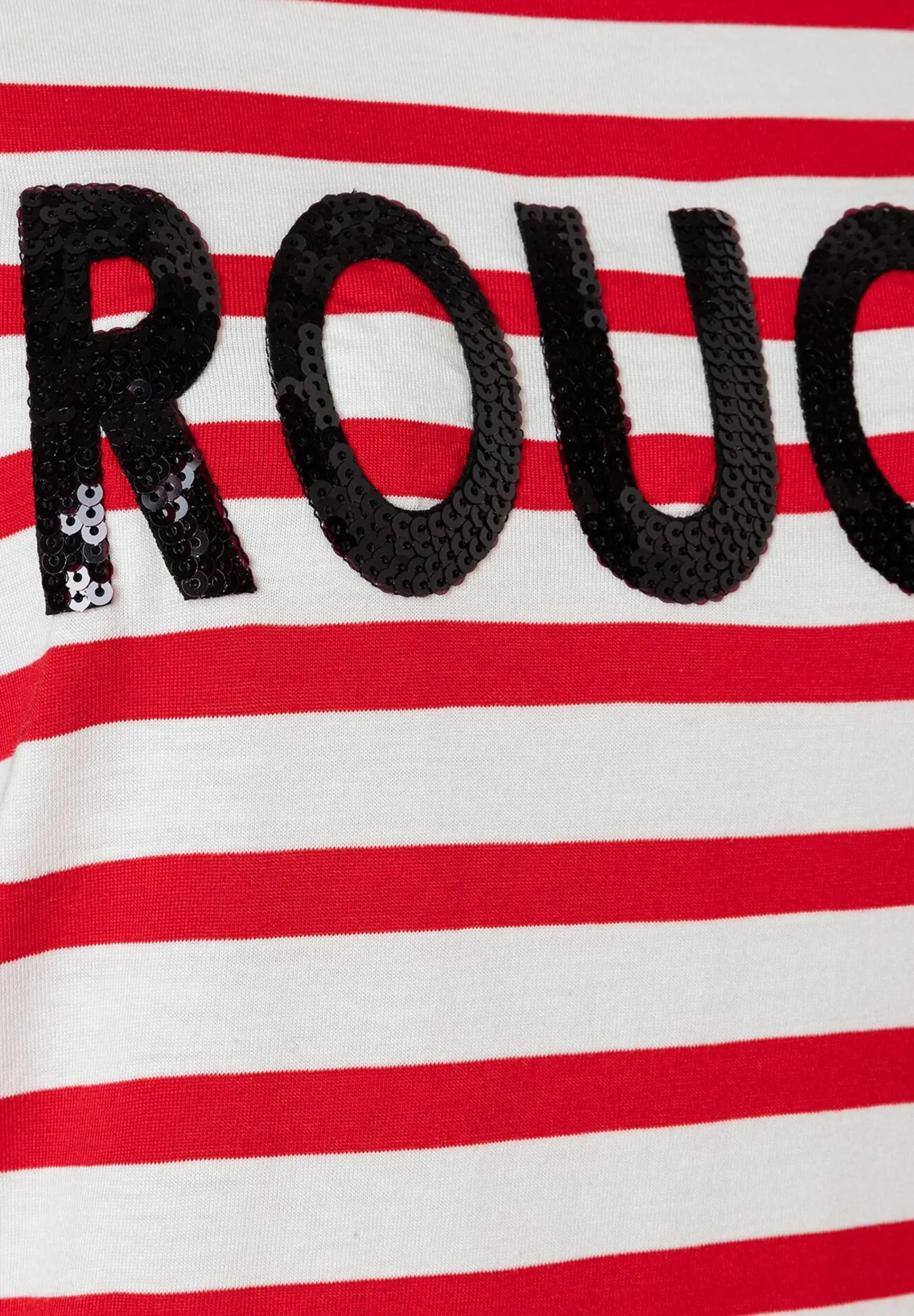 Hot Streifenshirt mit Paillettenschrift, Frühjahrs-Kollektion T-shirts - Tops