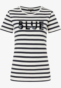 Fashion Streifenshirt mit Paillettenschrift, Frühjahrs-Kollektion T-shirts - Tops