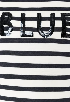 Fashion Streifenshirt mit Paillettenschrift, Frühjahrs-Kollektion T-shirts - Tops