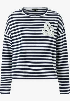 Best Streifen-Sweatshirt mit Applikation, Frühjahrs-Kollektion Sweatshirts|T-shirts - Tops