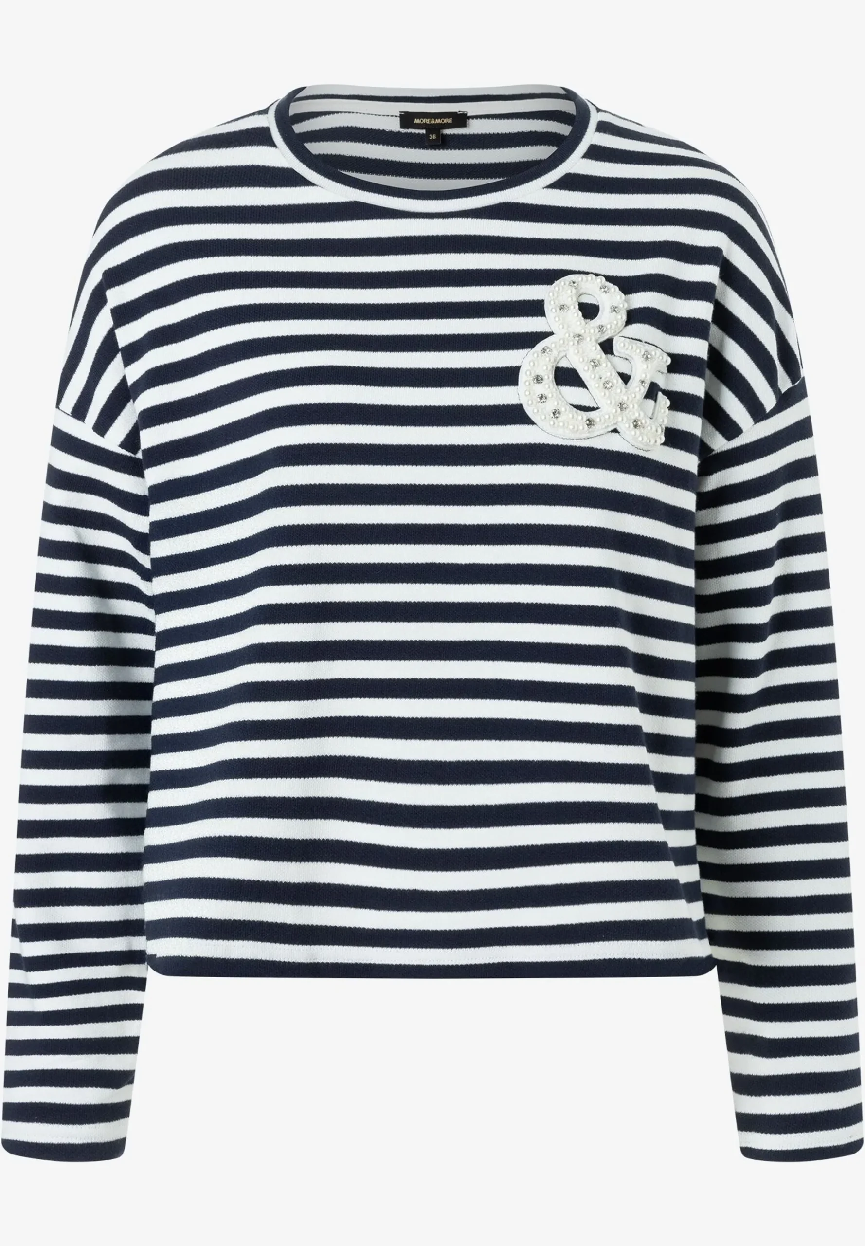 Best Streifen-Sweatshirt mit Applikation, Frühjahrs-Kollektion Sweatshirts|T-shirts - Tops