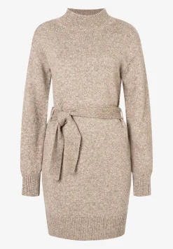 Fashion Strickkleid mit Gürtel, taupe, Herbst-Kollektion Kleider - Jumpsuits