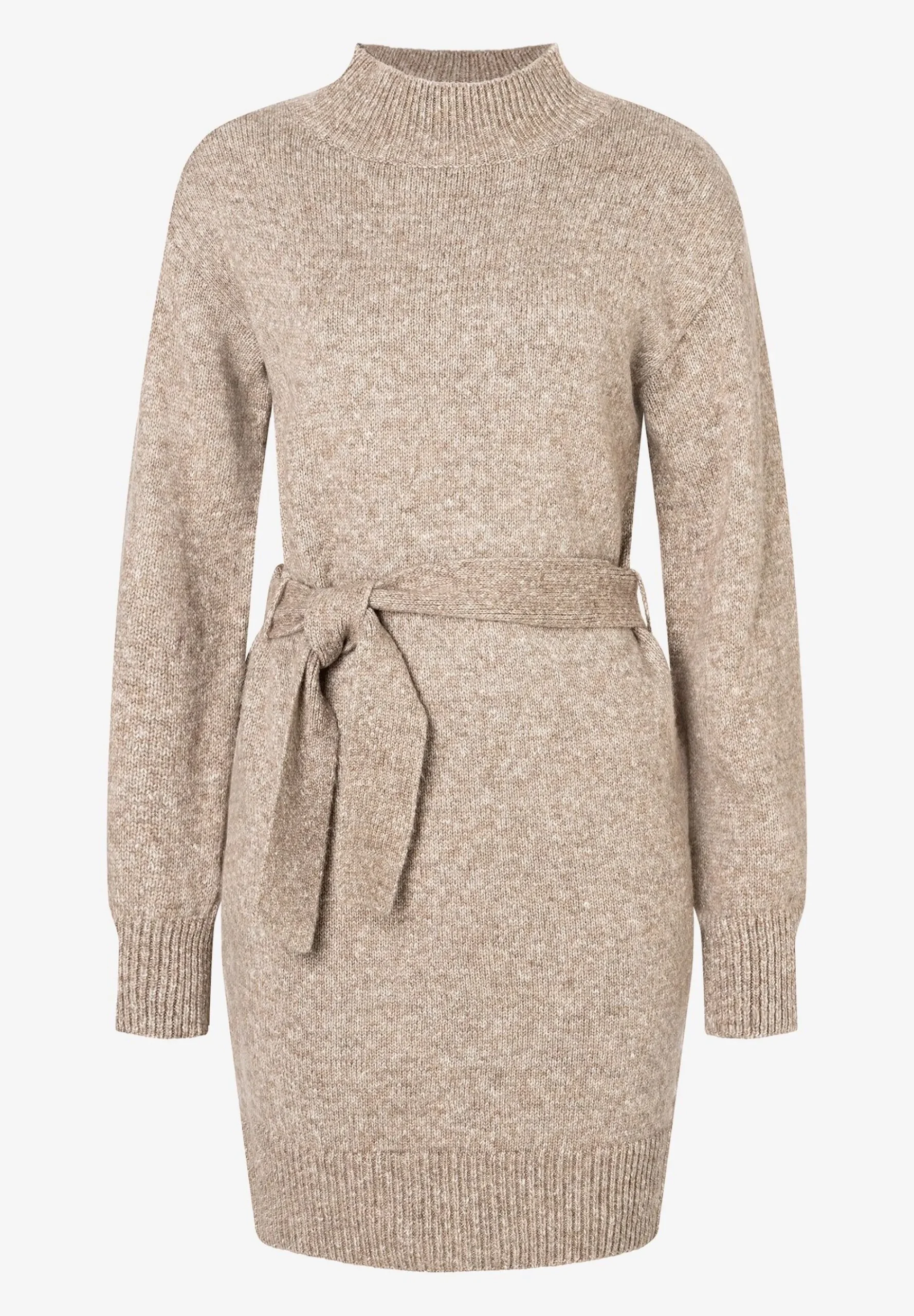 Fashion Strickkleid mit Gürtel, taupe, Herbst-Kollektion Kleider - Jumpsuits