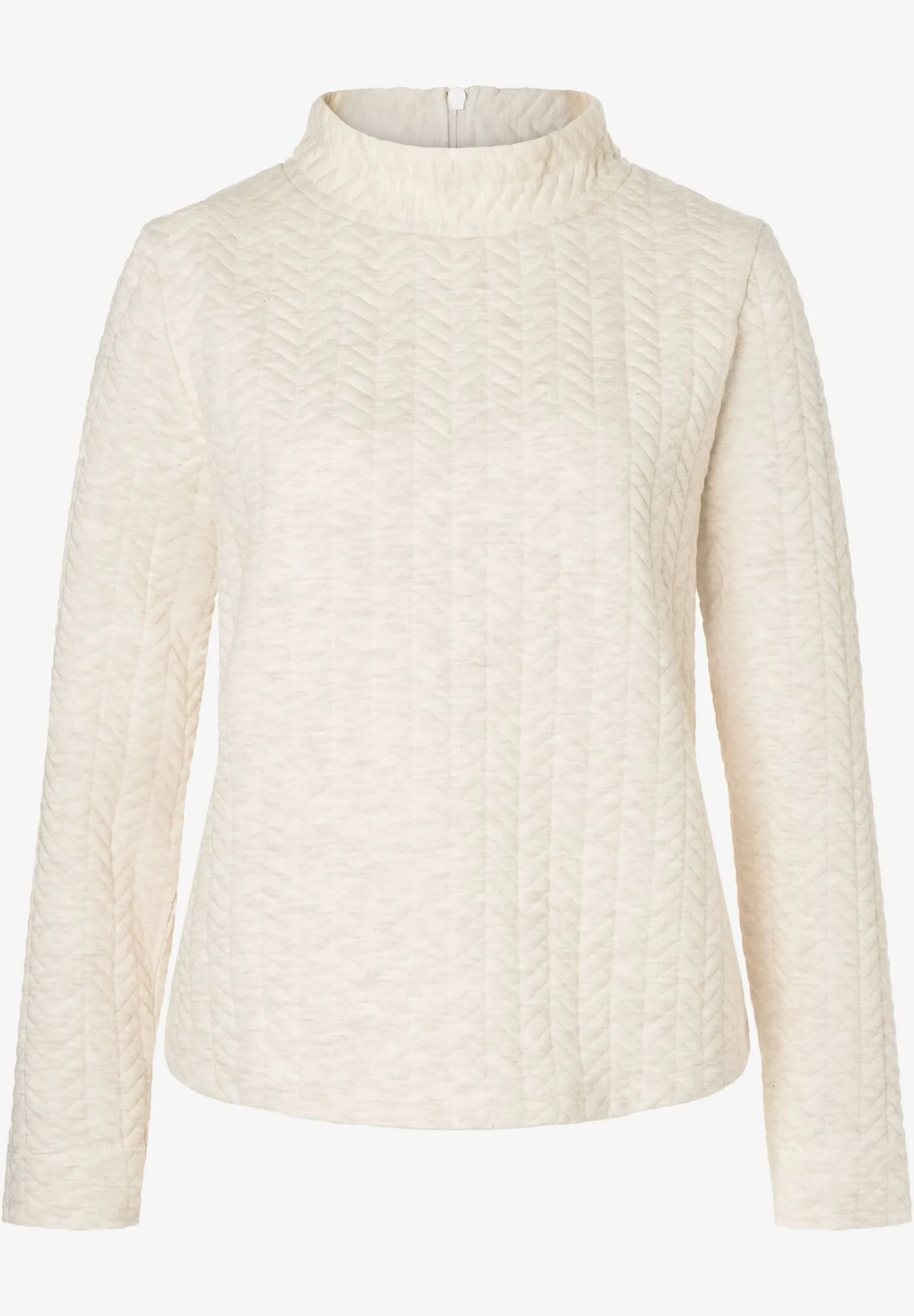 Discount Struktur-Sweatshirt, creme melange, Winter-Kollektion Sweatshirts