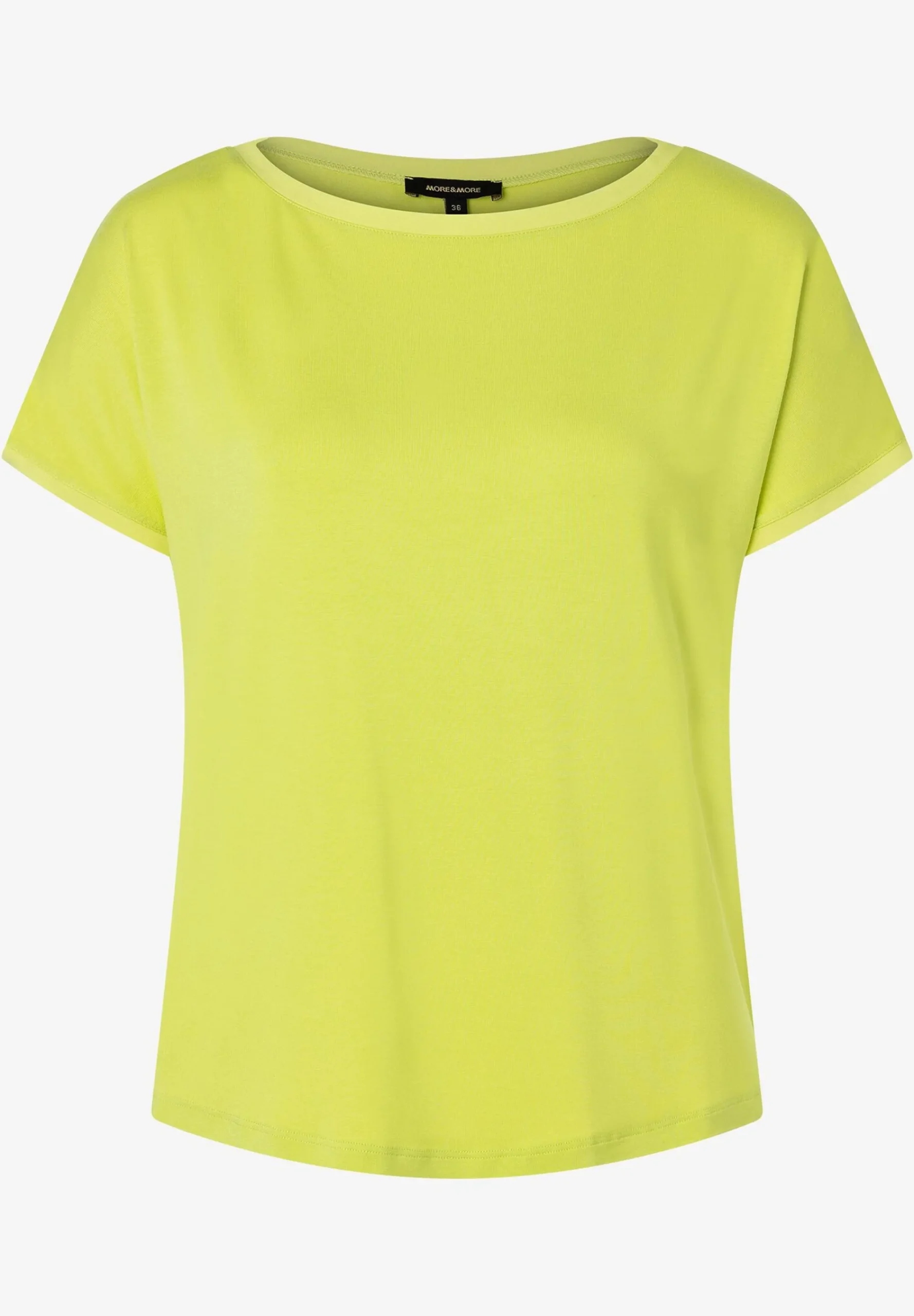 Sale T-Shirt mit Chiffonkante, lime yellow, Frühjahrs-Kollektion T-shirts - Tops