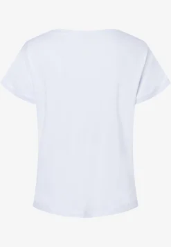 New T-Shirt mit Chiffonkante, weiß, Frühjahrs-Kollektion T-shirts - Tops