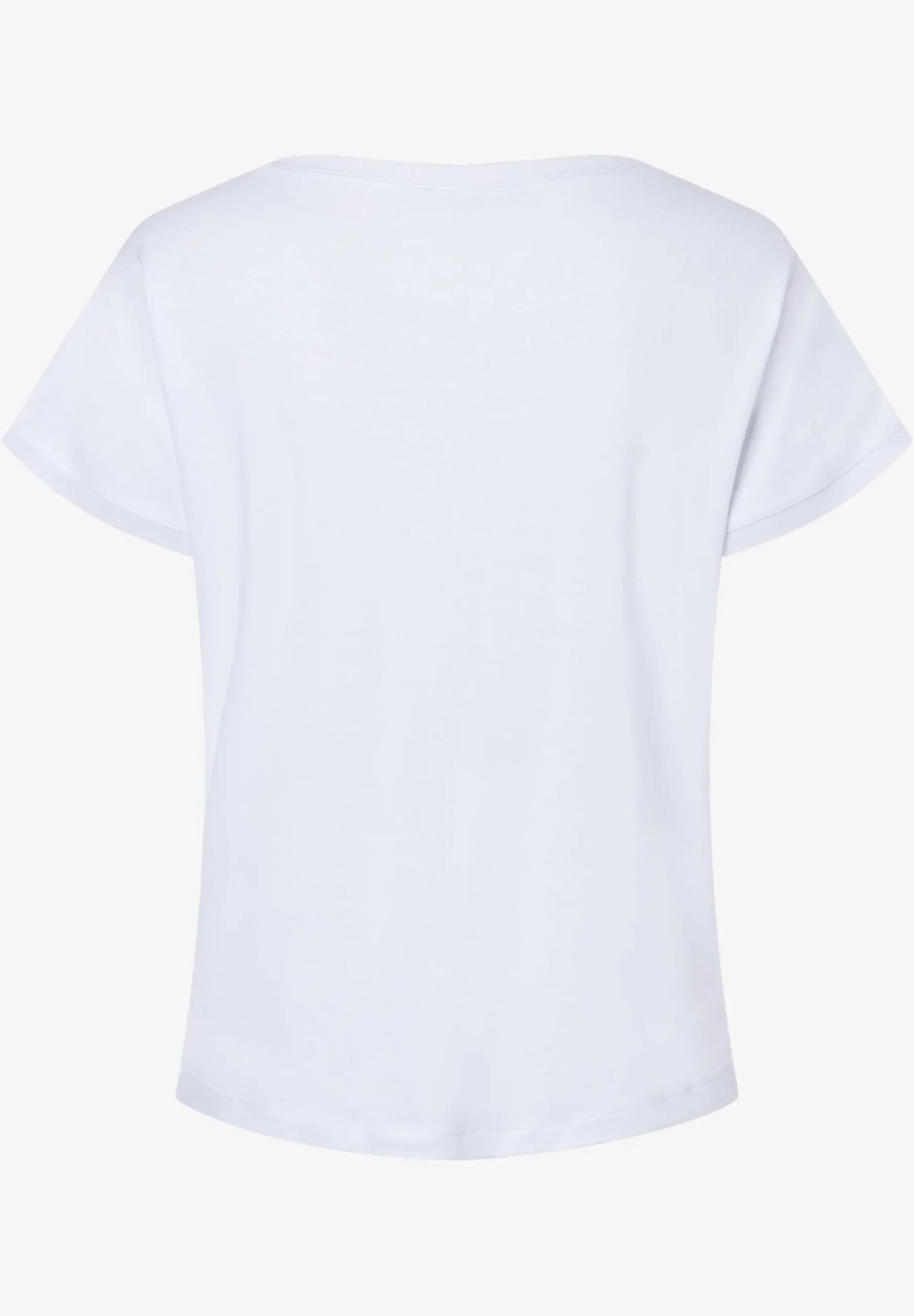 New T-Shirt mit Chiffonkante, weiß, Frühjahrs-Kollektion T-shirts - Tops