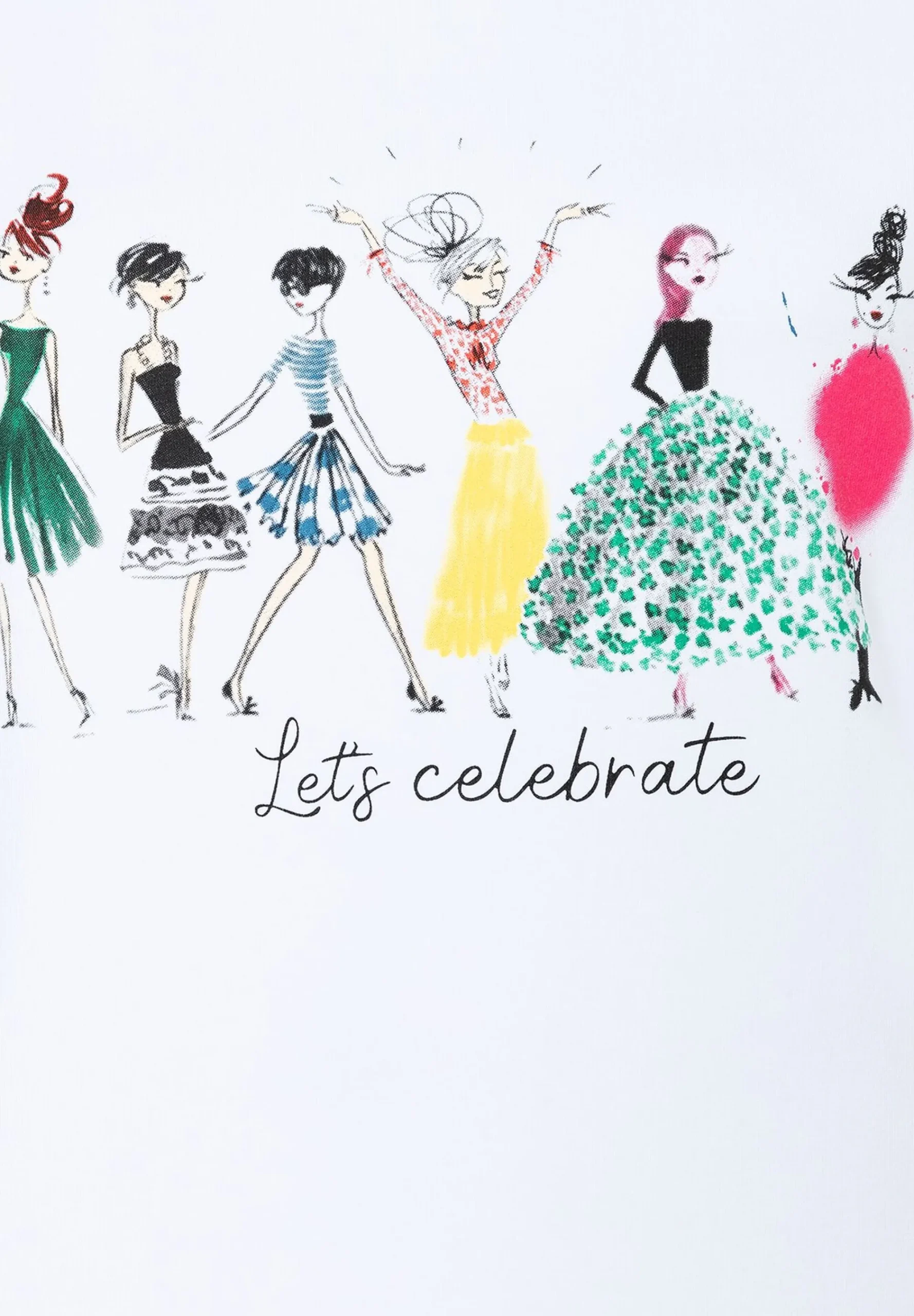 Hot T-Shirt mit Frontprint, weiß, Frühjahrs-Kollektion T-shirts - Tops