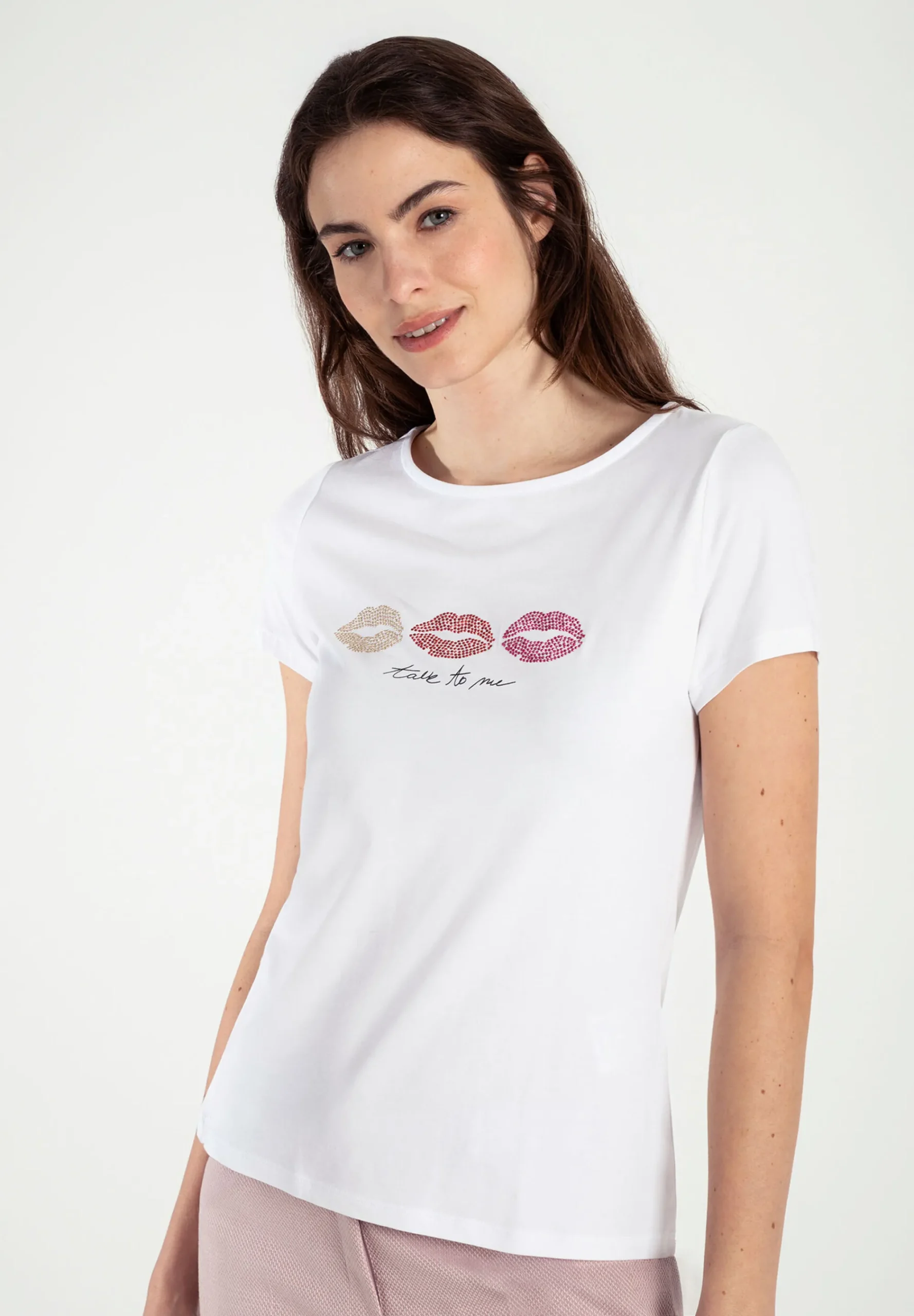 Clearance T-Shirt mit "Kussmund", Frühjahrs-Kollektion T-shirts - Tops