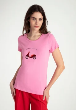 Clearance T-Shirt mit Pailletten-Roller, , Frühjahrs-Kollektion T-shirts - Tops