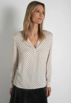 Outlet Tupfenbluse, /schwarz, Herbst-Kollektion Blusen