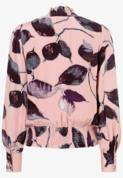 Clearance Viskosebluse, Blätterprint, Herbst-Kollektion Blusen