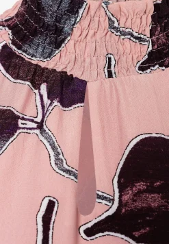 Clearance Viskosebluse, Blätterprint, Herbst-Kollektion Blusen