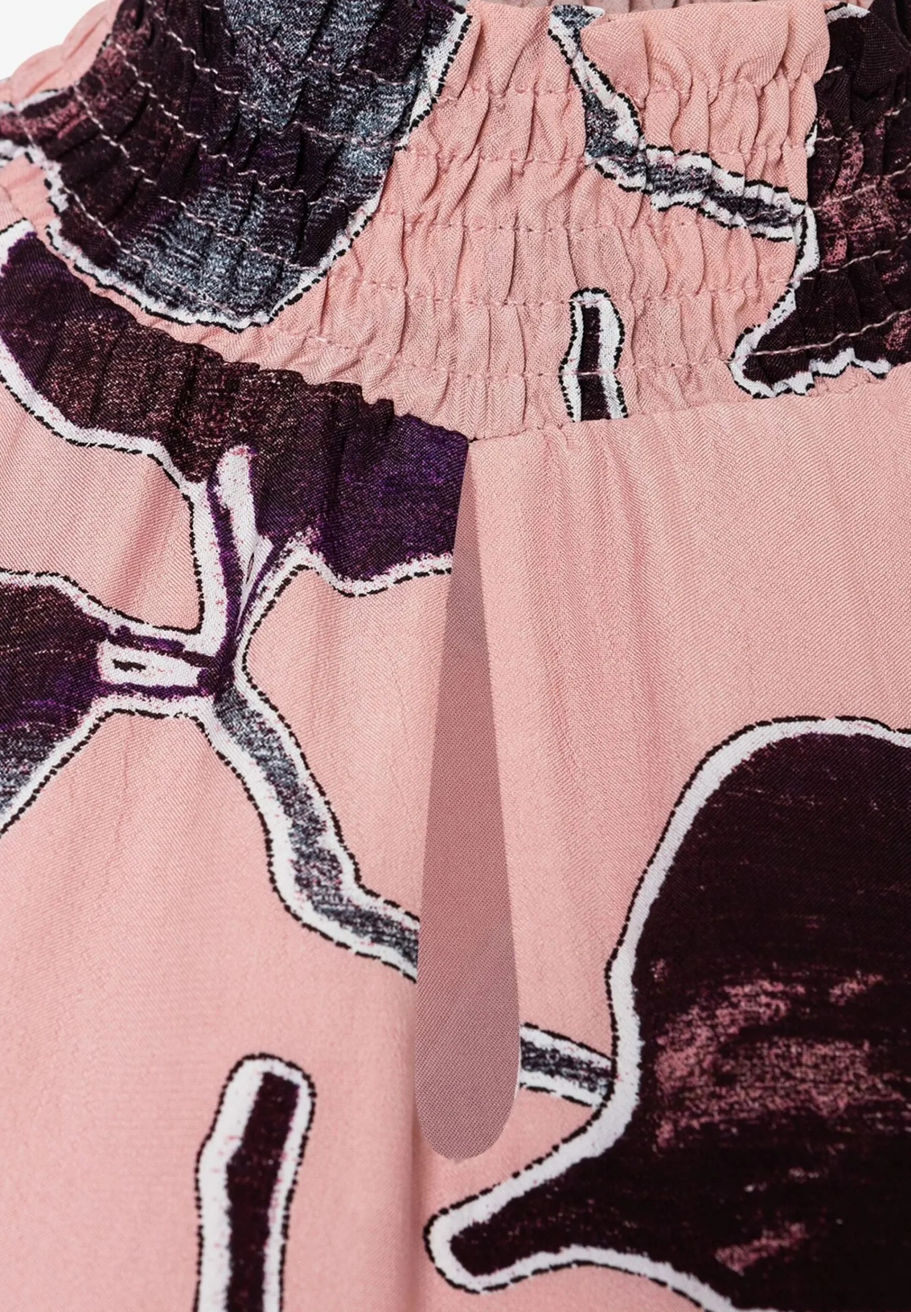 Clearance Viskosebluse, Blätterprint, Herbst-Kollektion Blusen