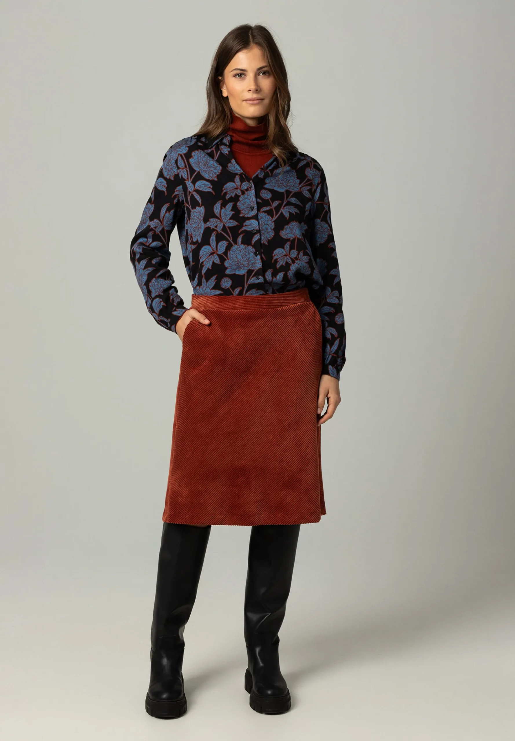 New Viskosebluse, Flowerprint, Winter-Kollektion Blusen