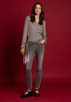 Fashion Viskosebluse, grafischer Print, Herbst-Kollektion Blusen