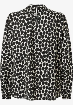 Hot Viskosebluse, großer Tupfen-Print, Frühjahrs-Kollektion Blusen