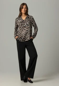 Discount Viskosebluse, Leoprint, Winter-Kollektion Blusen