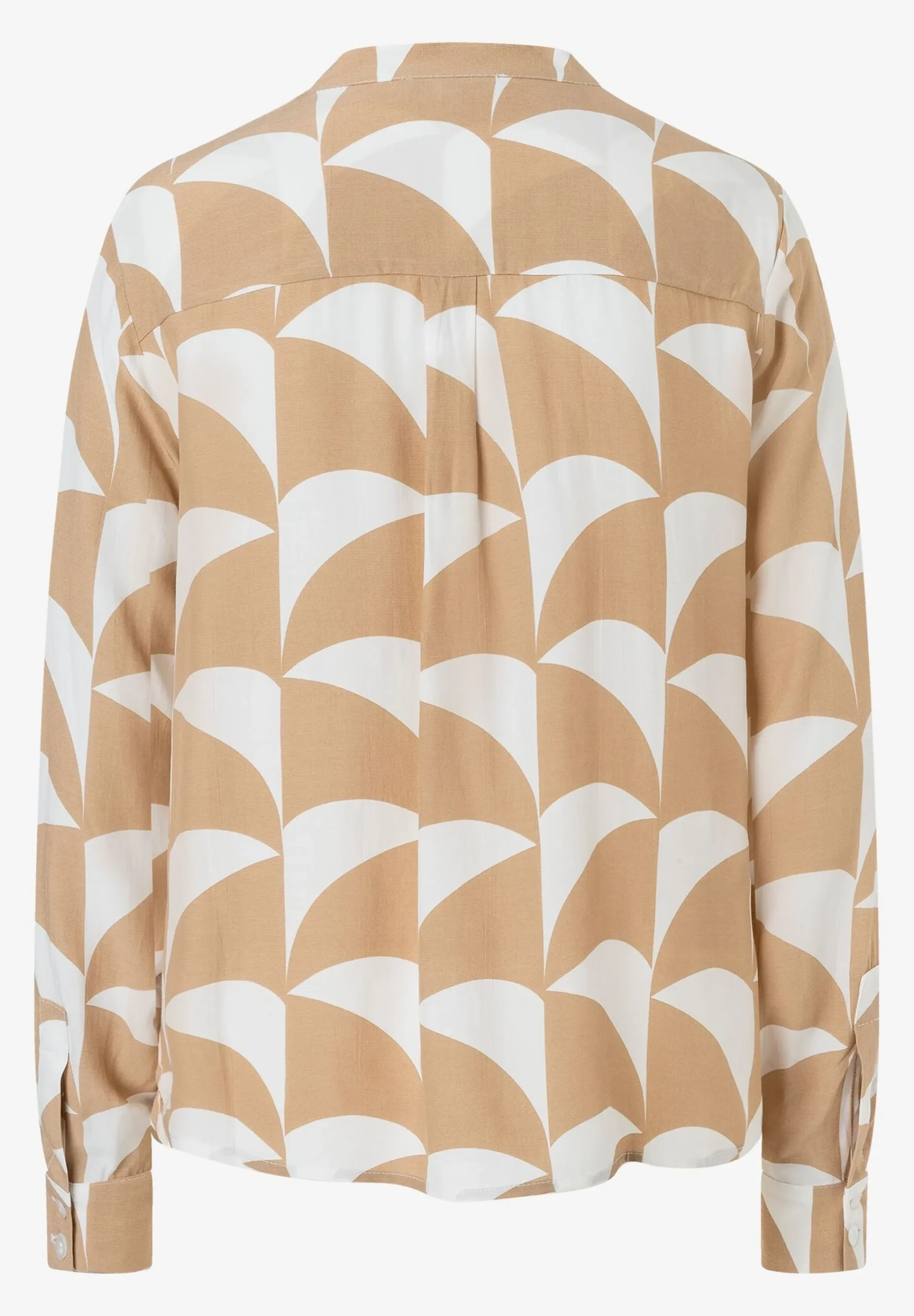 Sale Viskosebluse, offwhite/camel, Frühjahrs-Kollektion Blusen