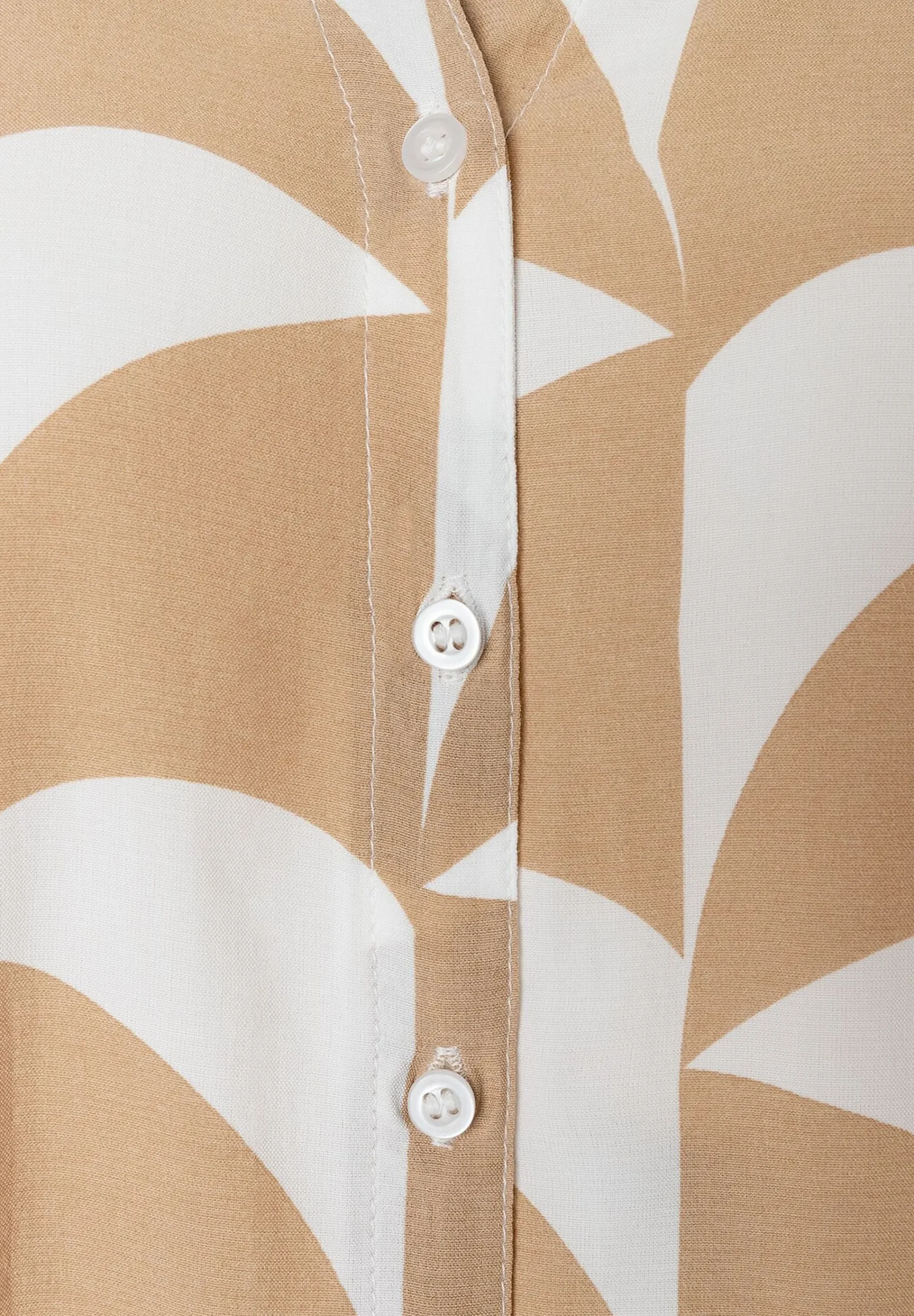 Sale Viskosebluse, offwhite/camel, Frühjahrs-Kollektion Blusen