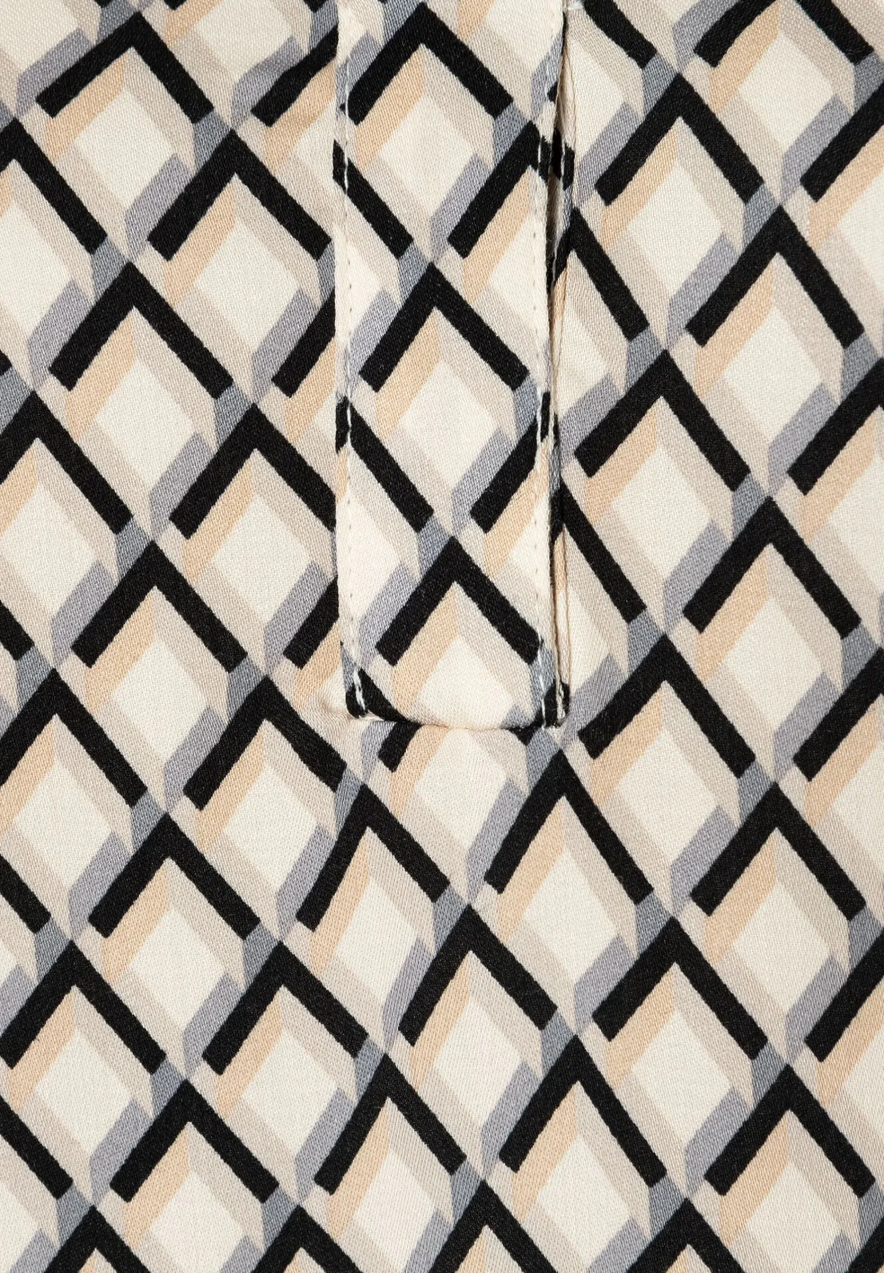 Clearance Viskosebluse, schwarz/beige/ecru, Herbst-Kollektion Blusen