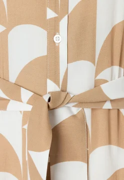 Clearance Viskose-Kleid, offwhite/camel, Frühjahrs-Kollektion Kleider - Jumpsuits