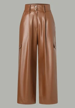 Outlet weite Hose, Kunstleder, MORE Hosen - Jeans