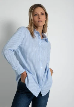 Discount weite Streifenbluse, Herbst-Kollektion Blusen