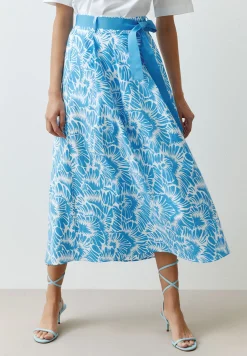 Sale weiter Baumwollrock, /weiß, Frühjahrs-Kollektion Röcke