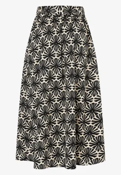 Clearance weiter Baumwollrock, grafischer Print, Frühjahrs-Kollektion Röcke