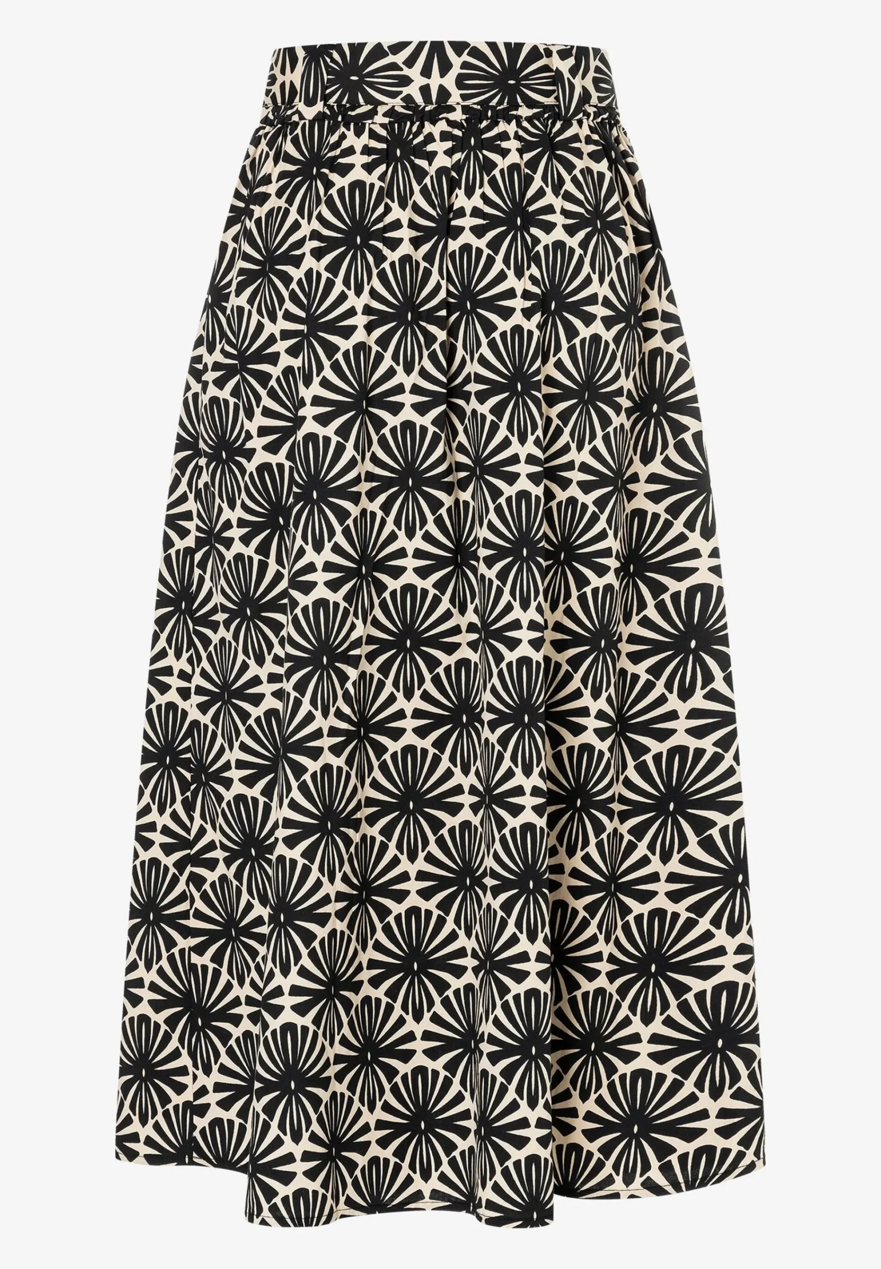 Clearance weiter Baumwollrock, grafischer Print, Frühjahrs-Kollektion Röcke